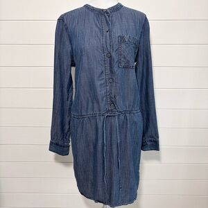 Gap TENCEL long sleeve shirtdress Blue Jeans Vintage Size M